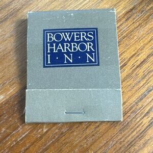Bowers Harbor Inn The Bowery Matchbook Vintage Michigan Grand Traverse Bay 1980s